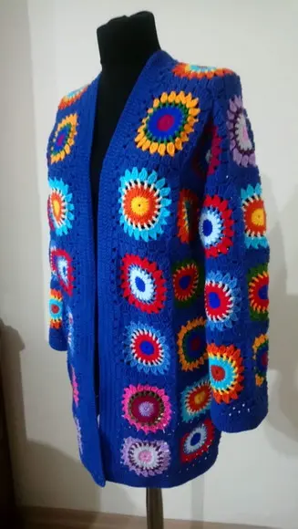 Cardigan De Crochê