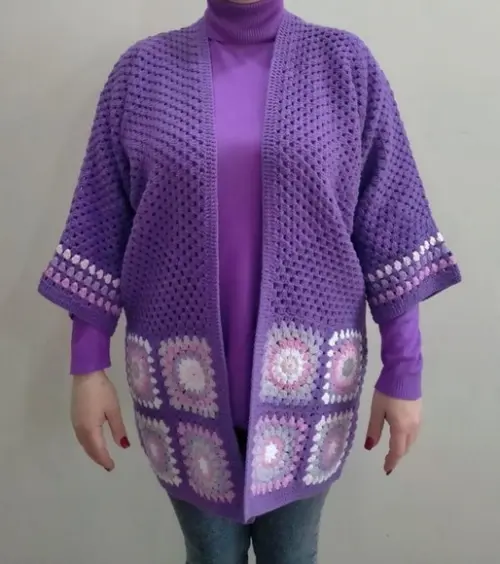 Cardigan De Crochê