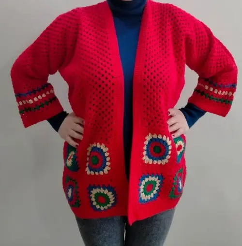 Cardigan De Crochê