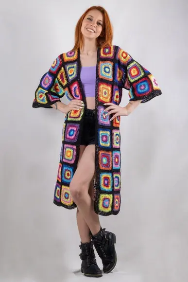 Cardigan De Crochê