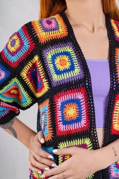Cardigan De Crochê