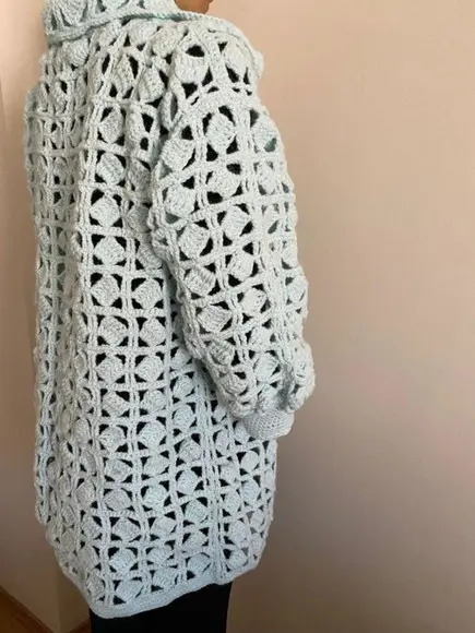 Cardigan De Crochê