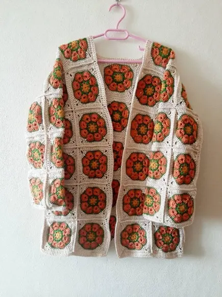 Cardigan De Crochê