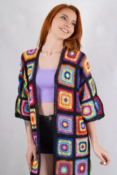 Cardigan De Crochê