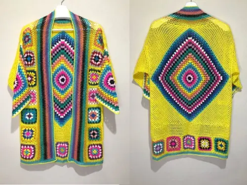 Cardigan De Crochê