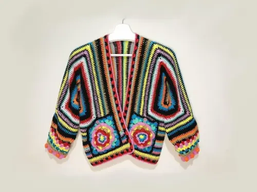 Cardigan De Crochê