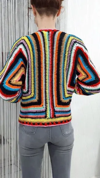Cardigan De Crochê