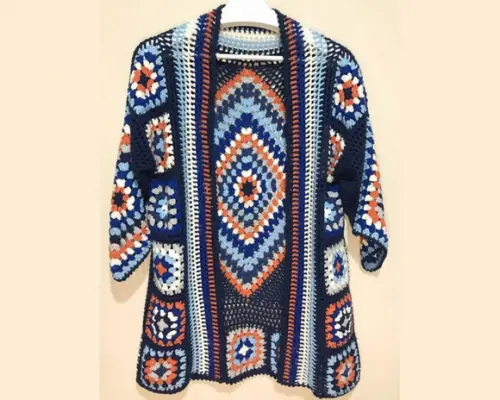 Cardigan De Crochê