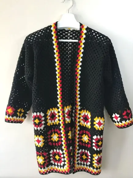 Cardigan De Crochê
