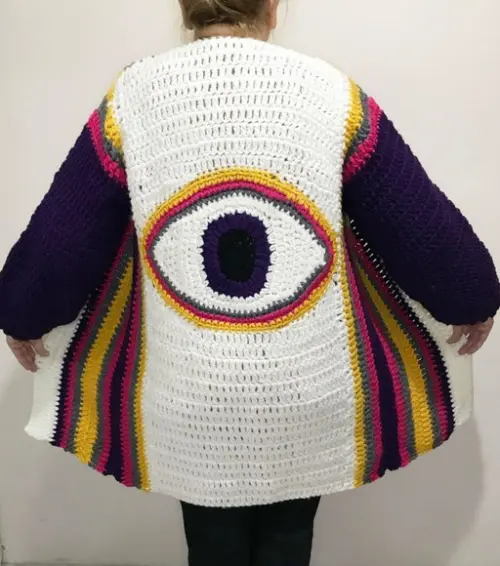 Cardigan De Crochê