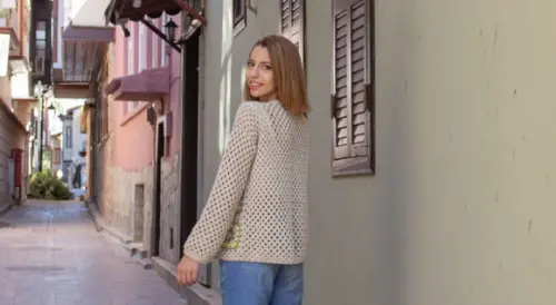 Cardigan De Crochê