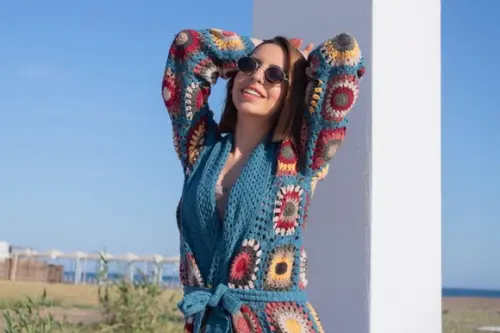 Cardigan De Crochê