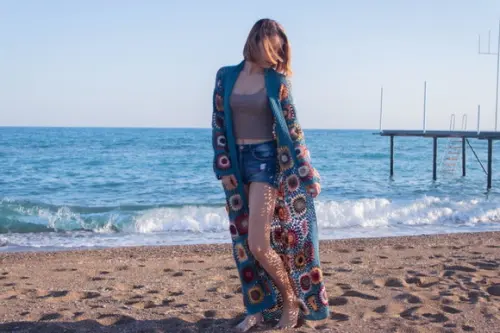 Cardigan De Crochê