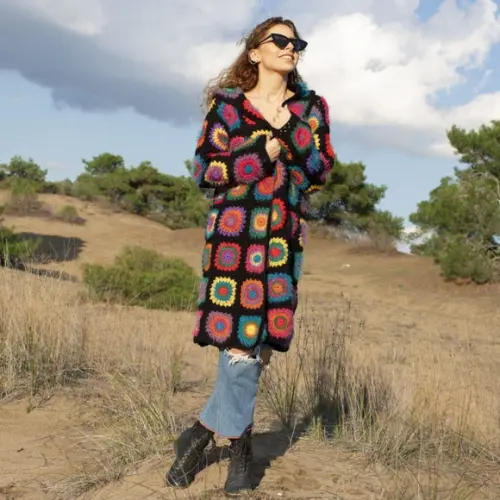 Cardigan De Crochê