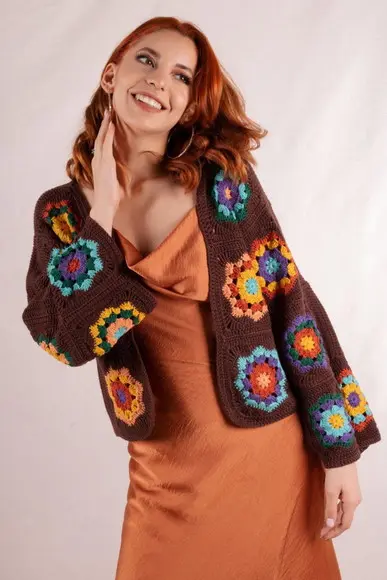 Cardigan De Crochê