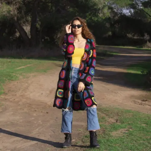 Cardigan De Crochê