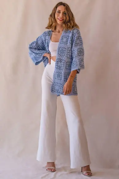 Cardigan De Crochê