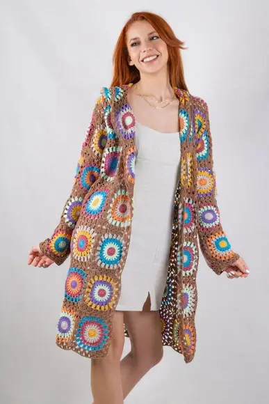 Cardigan De Crochê