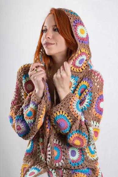 Cardigan De Crochê