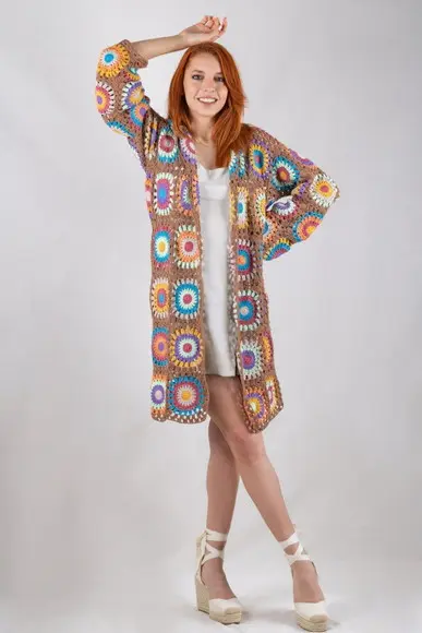 Cardigan De Crochê