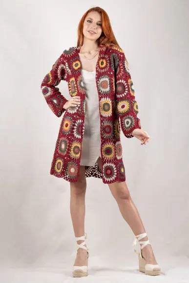 Cardigan De Crochê