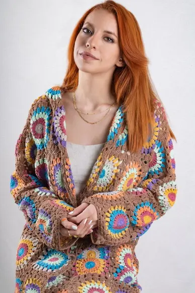 Cardigan De Crochê