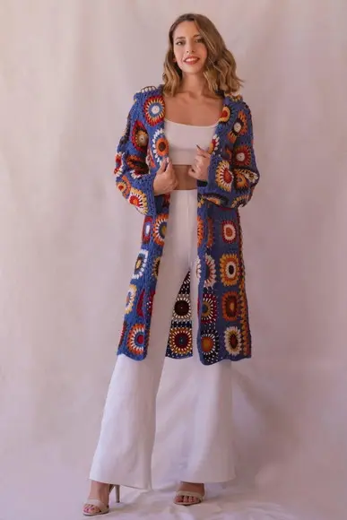 Cardigan De Crochê