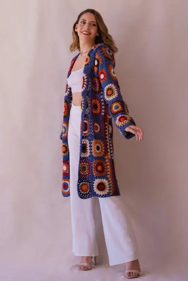 Cardigan De Crochê