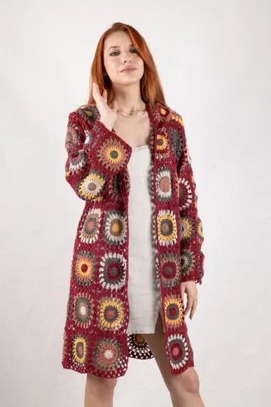 Cardigan De Crochê