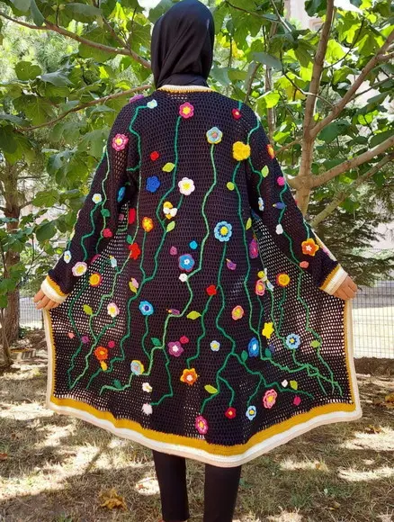 Cardigan De Crochê