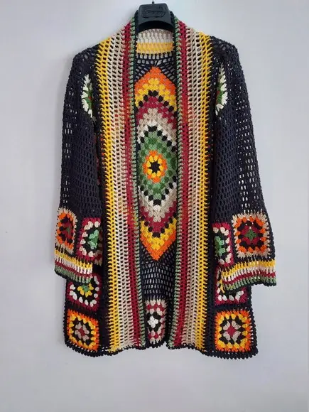 Cardigan De Crochê
