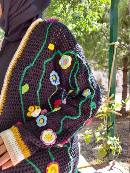 Cardigan De Crochê