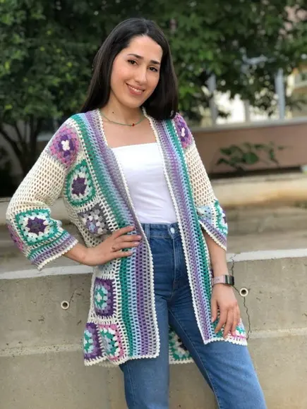 Cardigan De Crochê
