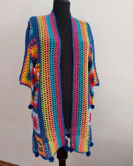 Cardigan De Crochê