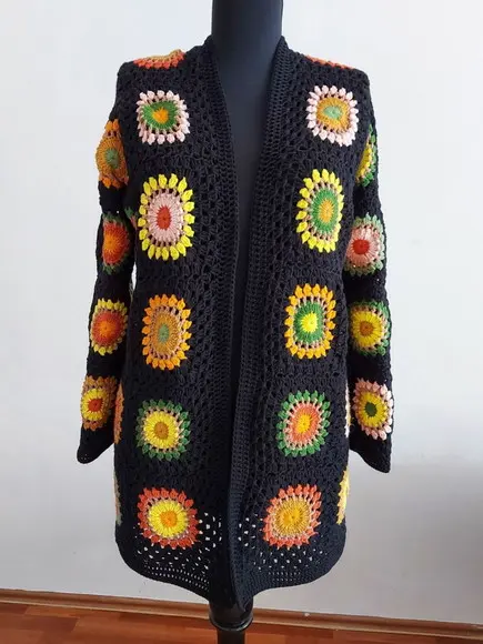 Cardigan De Crochê
