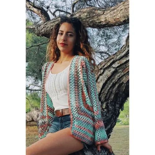 Cardigan De Crochê