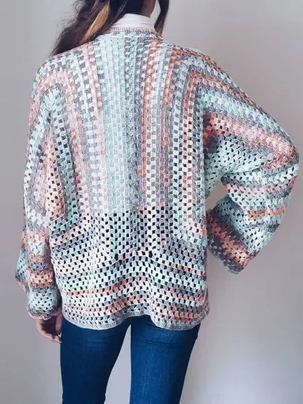 Cardigan De Crochê