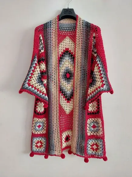 Cardigan De Crochê