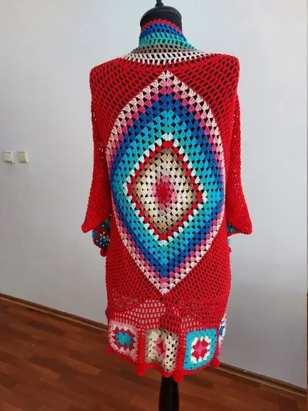 Cardigan De Crochê