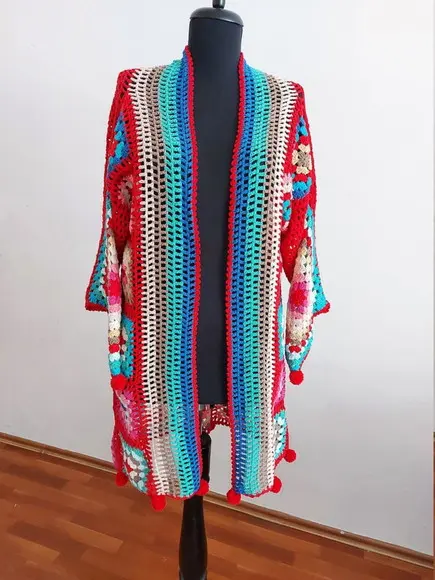 Cardigan De Crochê