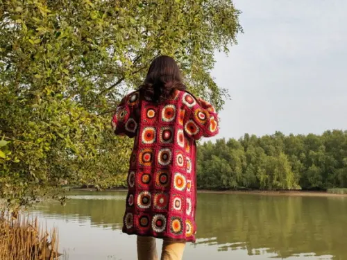 Cardigan De Crochê