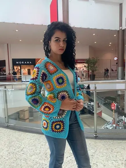 Cardigan De Crochê