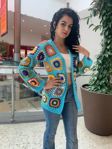 Cardigan De Crochê