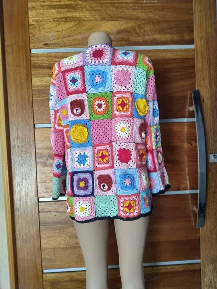 Cardigan em Crochê Ursinho
