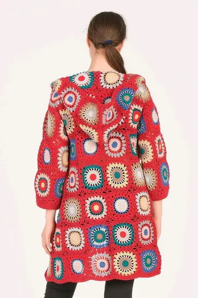 cardigan Lys de crochê