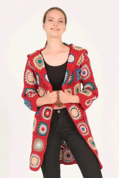 cardigan Lys de crochê