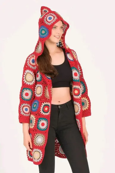 cardigan Lys de crochê