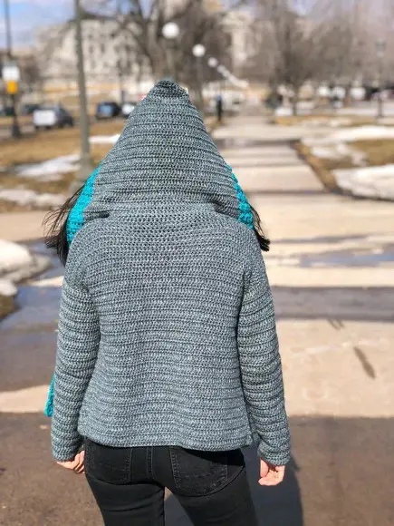 Casaco/cardigan de crochê Atena