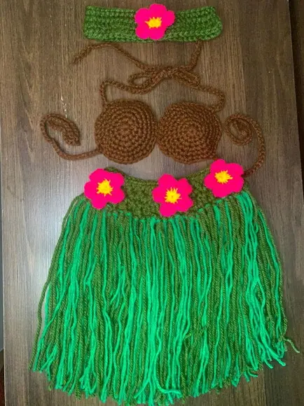 Conjunto ensaio fotográfico havaiana