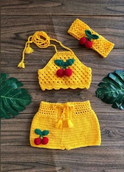 Conjunto Infantil Blogueiringa em Crochê